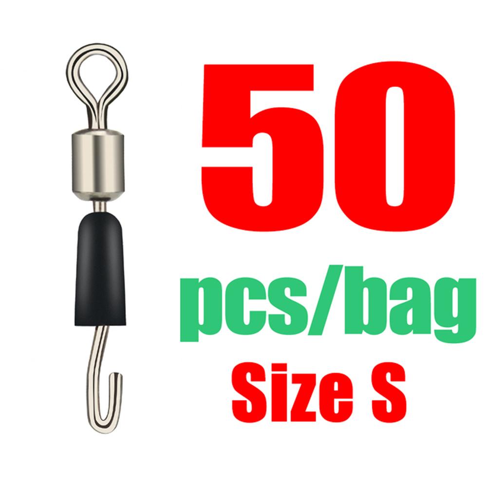 Стальной Быстросъемный Вертлюг Рыболовный Вертлюг с Подшипником Быстроразъемный Соединитель Рыболовный Крючок Цельные Кольца Вращающийся