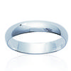 Half-Ring Silver Wedding Band 4 Mm