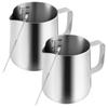 1/2 шт. Питчер для вспенивания молока из нержавеющей стали 350 мл Кувшин для вспенивания молока с ложкой Чашка-питчер для молока для приготовления капучино латте