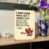 1pc Vintage Tin Sign – I Don't Know Much But 3 Things I Do – 2D Flat Inspirational Wall Decor for Living Room & Kitchen