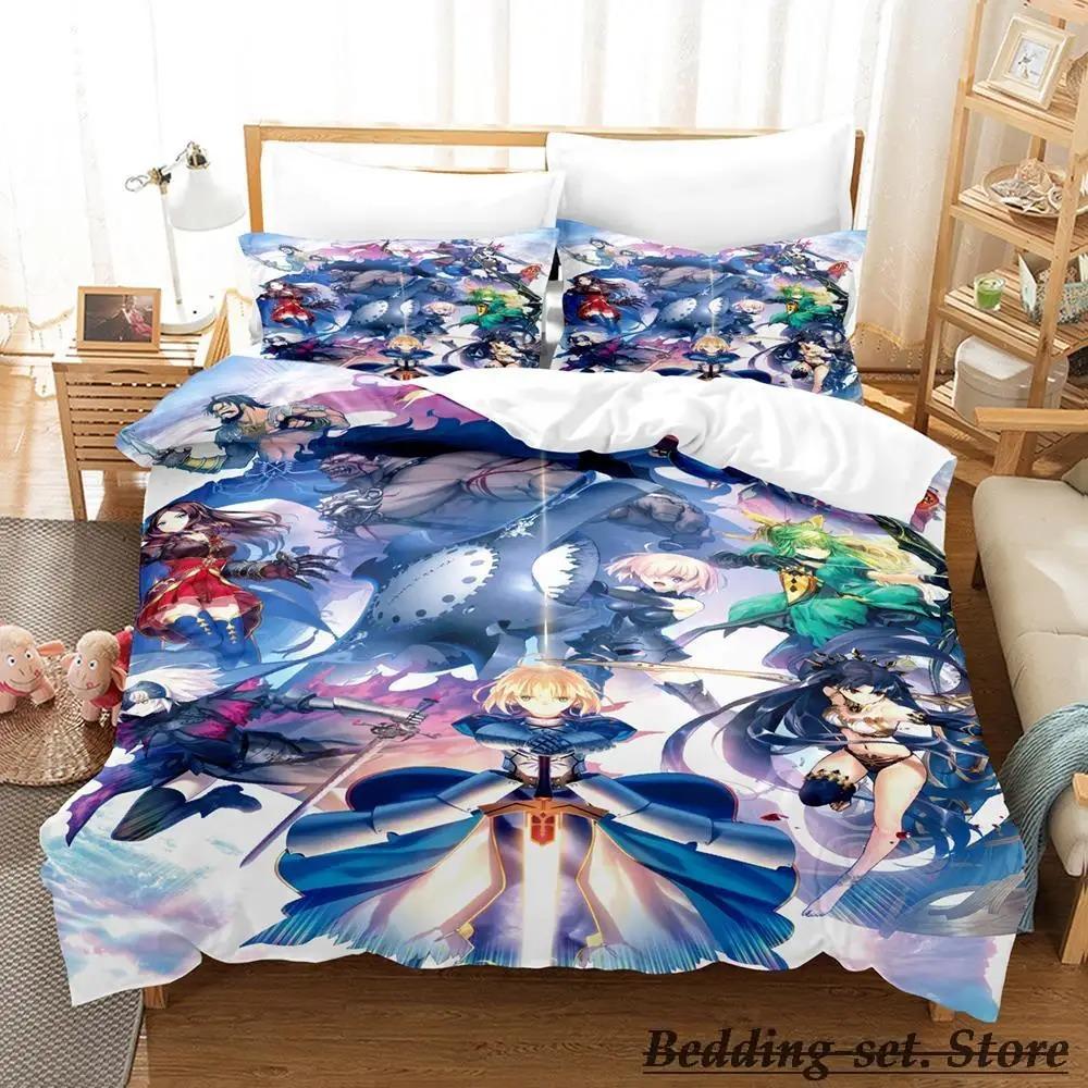 Набор постельного белья Fate Grand Order Односпальный Полуторный Двуспальный Queen King Размерный Набор для кровати Взрослый Детская спальня Комплекты с пододеяльником Аниме постельный комплект Инструмент для кровати