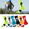 High Quality Luxury Men Stripe Heated Socks Bike Road Bike Competition Quick Drying Socks Men's Mid Tube Socks