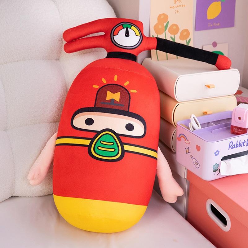 Cartoon Simulation Fire Extinguisher Throw Pillow Plush Toy Doll Home Pillow Rag Doll Fire Promotion Gift