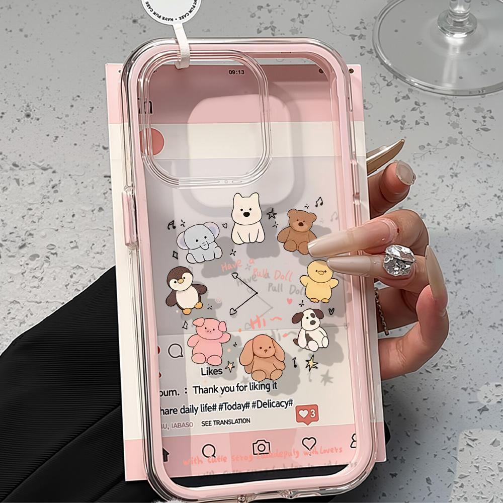 Painted Phone Case for iPhone 17 11 12 13 14 15 16 iPhone 17 12 13 14 15 16 Pro 17 12 13 14 15 16 Pro Max High Quality Painted Animal Cute Phone Case