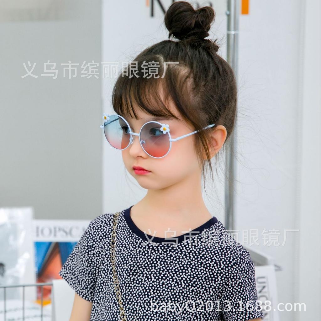 Детские солнцезащитные очки модные вечерние вечерние милые для девочек и мальчиков цветы солнцезащитные очки с защитой от ультрафиолета