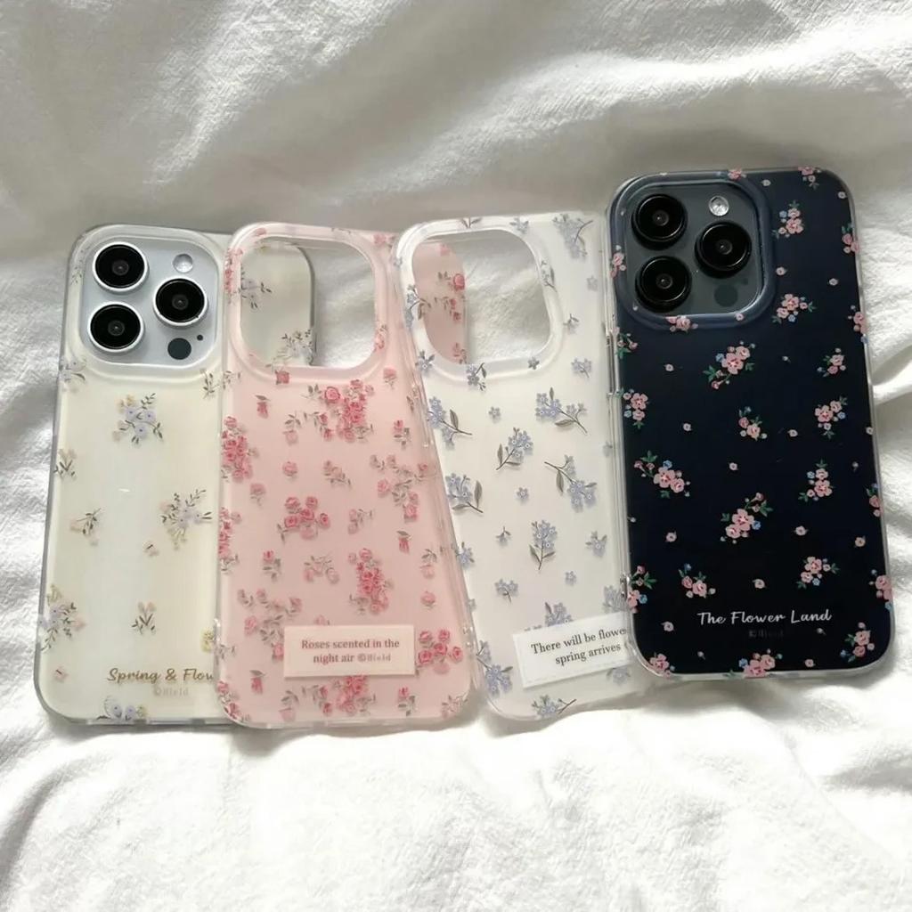 Suitable for Apple 16 ProMax Mobile Phone Case IPhone 15 Pro White Floral 14 Small Fresh 13