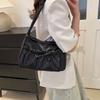Korean Style Pleated Hand Bag Bow Fashion Underarm Bag Elegant INS Shoulder Bag  Women