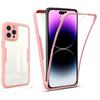 Чехол для телефона для iPhone 14 Pro Max Double 360, полный охват тела, мягкие чехлы для телефонов iPhone 14 Plus Pro Max, прозрачная передняя задняя крышка