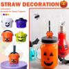 Соломенные украшения для ведер на Хэллоуин, соломенные крышки для чашек на Хэллоуин, тыквы, соломенные аксессуары для домашней вечеринки