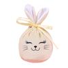 10PCS Easter Bunny Gift Bags Velvet Rabbit Pouch for Valentines Chocolate Candy Wedding Birthday Party Favor Packing