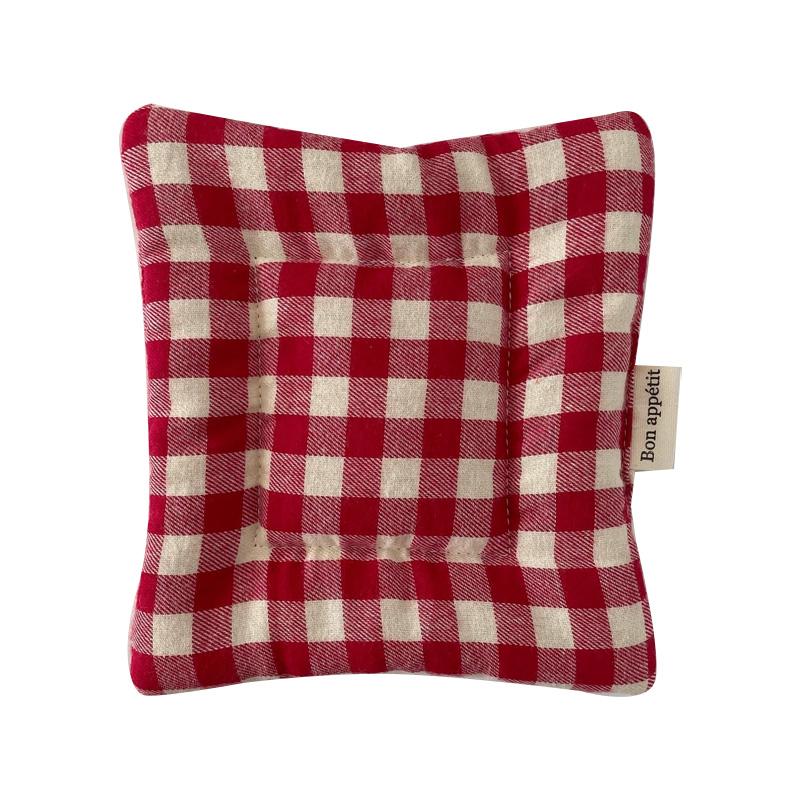 1 шт. подставка под приборы самодельные подставки под стол декор в клетку квадратная чашка кухонные принадлежности 15x15 см изоляционный коврик