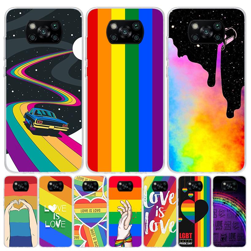 Love Is Love LGBT Rainbow Case Phone Cover for Xiaomi Redmi Note 10 9 9S 8 8T 7 5 Pro Mi 12T 11T 10T 9T 12 11 Lite A3 A2 Trend F