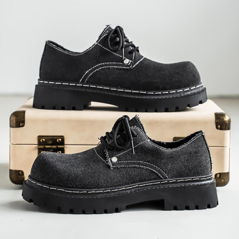 Мужские британские ретро туфли дерби с широким круглым носком, уличные деловые туфли на платформе, мужские туфли на массивной подошве, повседневные кожаные туфли, zapatos hombre