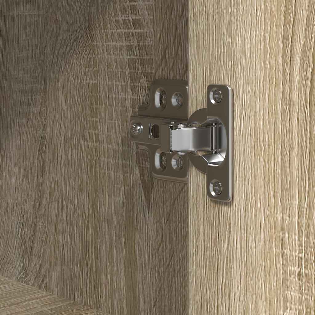 Bathroom Cabinet with Shelves Sonoma Oak Finish 36 x 35 x 165 cm