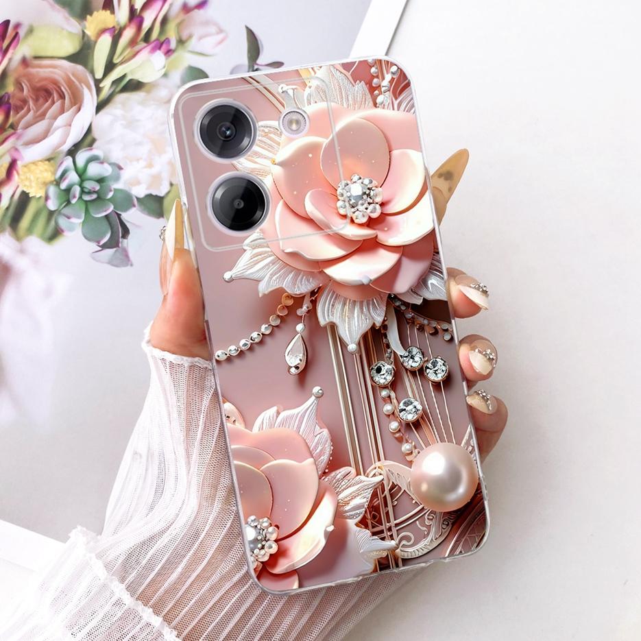 For Xiaomi Poco M7 Pro 5G Case Luxury Butterfly Tree Painted Cover Soft Silicone Phone Csae For Xiaomi Poco M7 Pro M7Pro 5G Bags