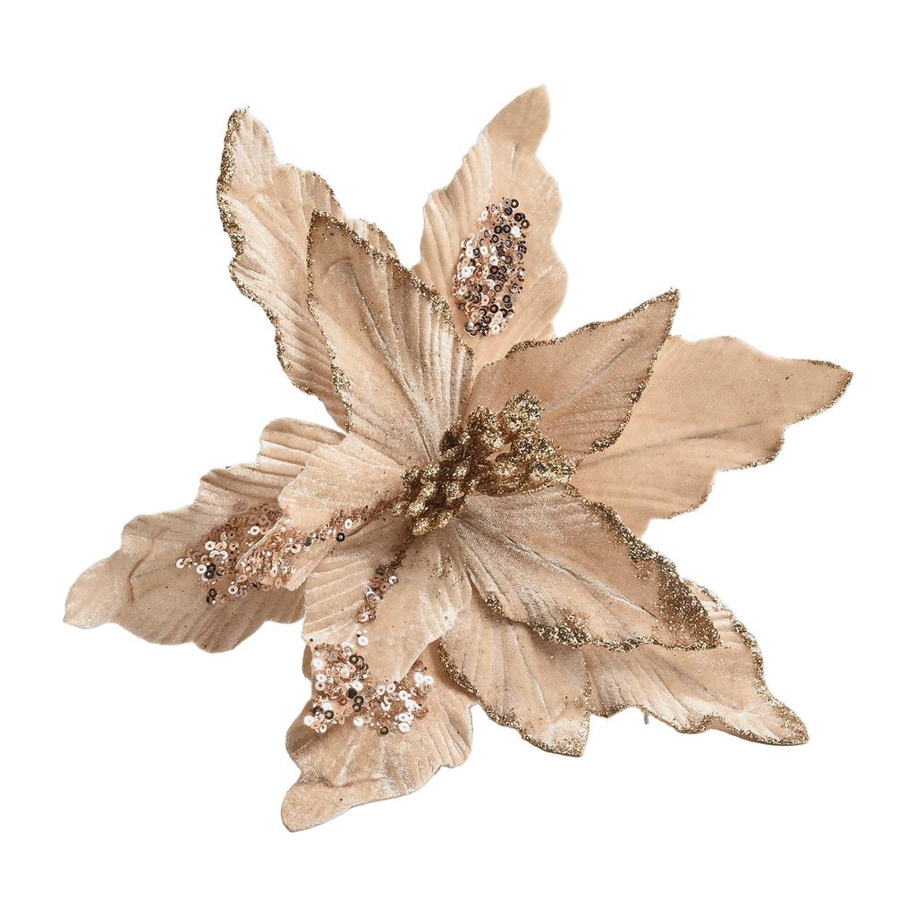 Украсьте свой дом или офис реалистичными рождественскими тканевыми цветами