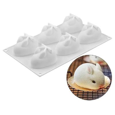 3D Кролик Мыло Форма Силиконовая Форма DIY Свеча Форма Формы Инструменты Десерт Пудинг Изготовление Торта M3N7