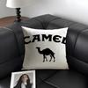 CCamel Brand Cushion Cover Natural Linen Organic Fabric DoubleSided Printing Sofa Home Decor Gift Pillow Case