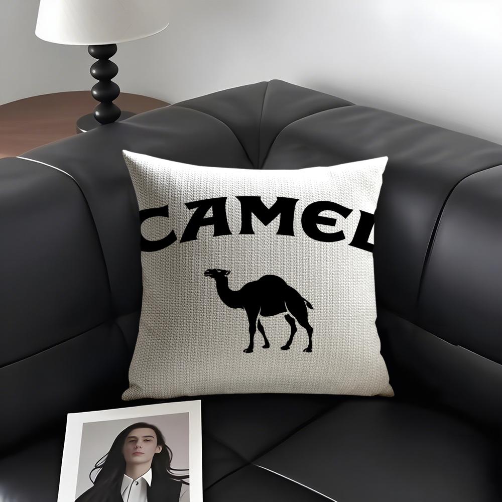 CCamel Brand Cushion Cover Natural Linen Organic Fabric DoubleSided Printing Sofa Home Decor Gift Pillow Case
