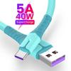 Кабель USB Type C 5A для быстрой зарядки, кабель USB C для Huawei Data Cord, зарядное устройство, кабель USB Type C для Honor POCO X3 M3 1/2M