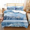 Комплекты пододеяльников «Замерзшее озеро» для подростков, размер Queen, легкий пододеяльник с 2 наволочками, комплекты постельного белья на зимнюю тематику, без одеяла