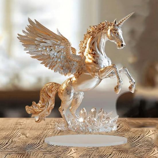 Horse Shaped Acrylic Sign 2D Flat Horse Tabletop Centerpiece for Corner Living Room Fireplace Shelf Office Home Decor