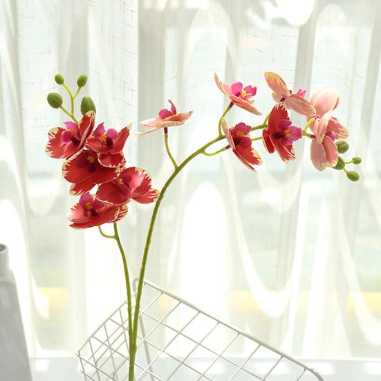 Artificial Orchid Plastic Bedside Living Room 3D Print Desktop Ornaments Simulation Plant for Office