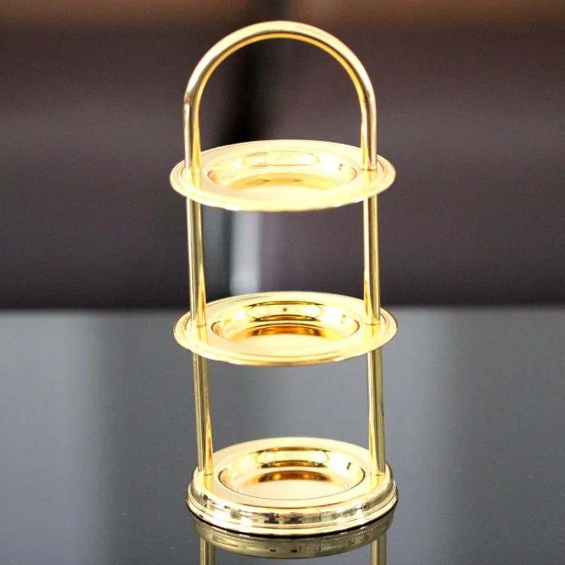 Подставка для сервировки Поднос для кексов Торт Десертная башня Тарелка для выпечки Держатель фруктов Многоуровневая свадебная стойка Послеобеденный чай 3 металлических пирога