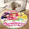1pc Strawberry Princess2 Design Printed Area Round Carpet for Bedroom Living Room Home Decor Rugs Mat Non Slip Mat Rug for Bedside