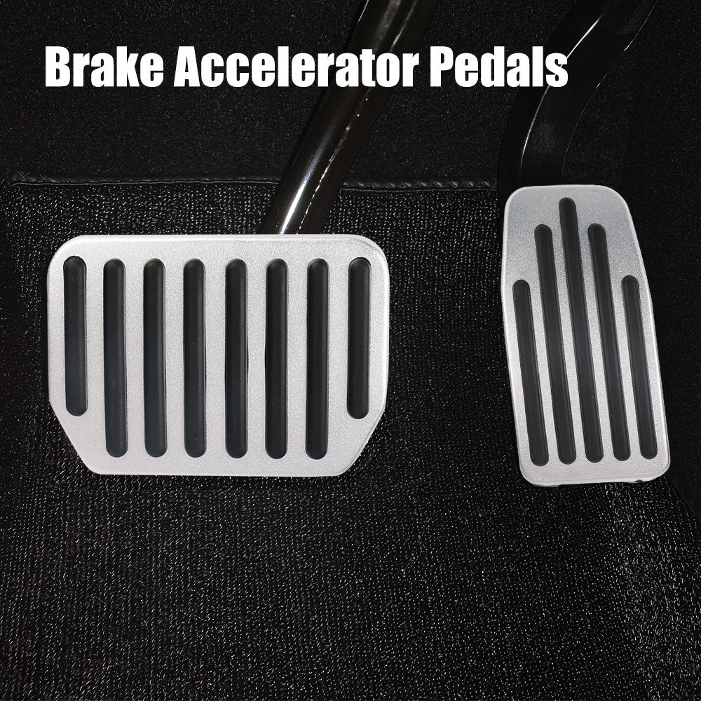 Foot Pedal Aluminum Alloy Rest Brake Pedals Auto Interior Parts Car Accessories With Rubber Pads Cover For Tesla Model 3 Y