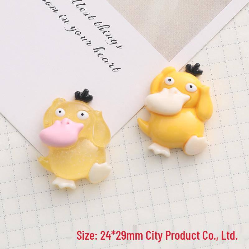 Прозрачные однотонные смоляные наклейки Psyduck: Аксессуары для украшения: Чехол для телефона, Заколка для волос, Кулон, Обувь, Одежда и Кружка.