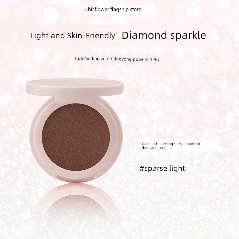 Flower Xiliing Multi-Use Eyeshadow Powder to Brighten the Eyes, Face, and Cheeks, Natural Matte Multi-Use Cream Blush Chicflower