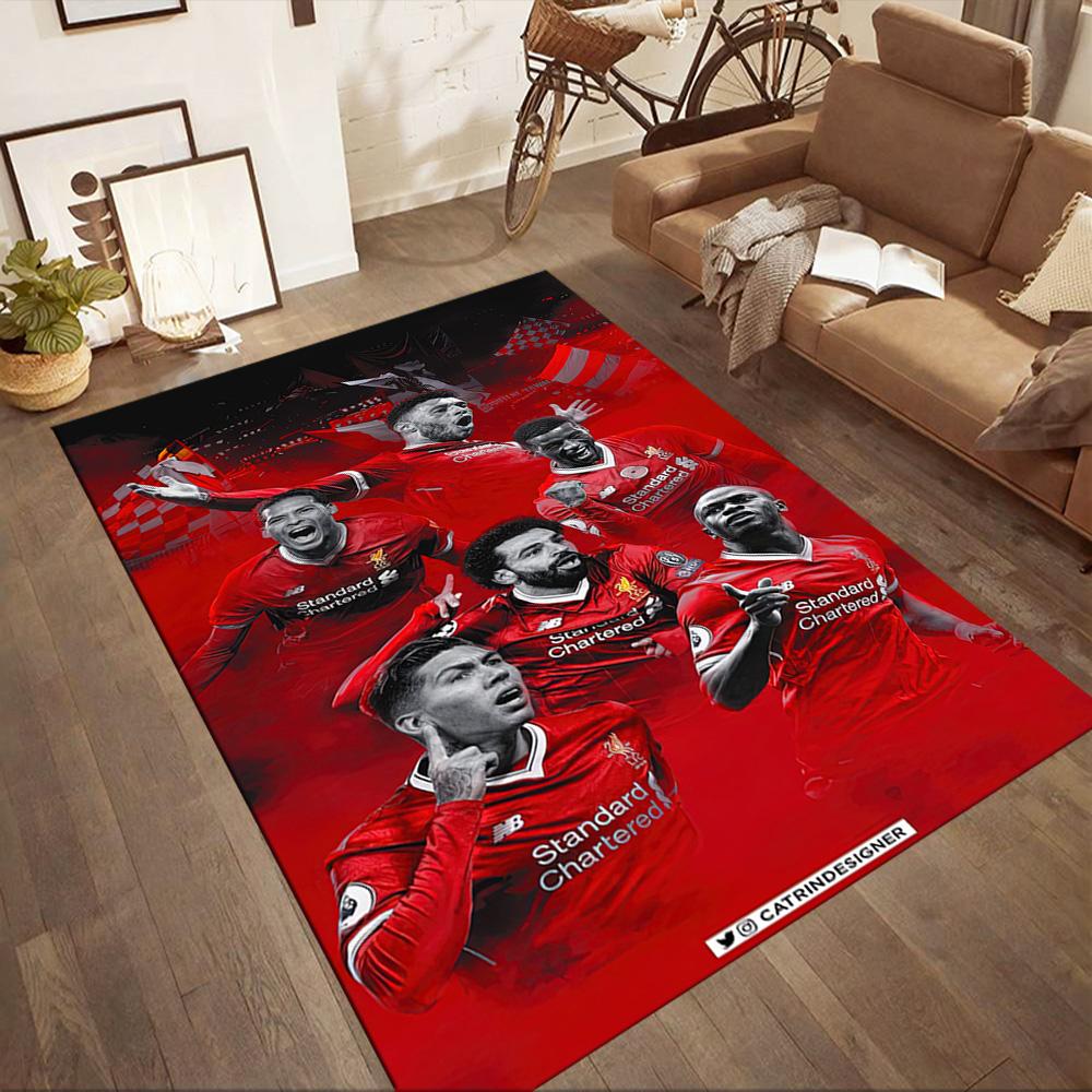 Liverpool Football Club Area Rug Suitable For Living Rooms Balcony Decorate Room Dormitory Antislip Rug Decorate Offices Gift For Festivals