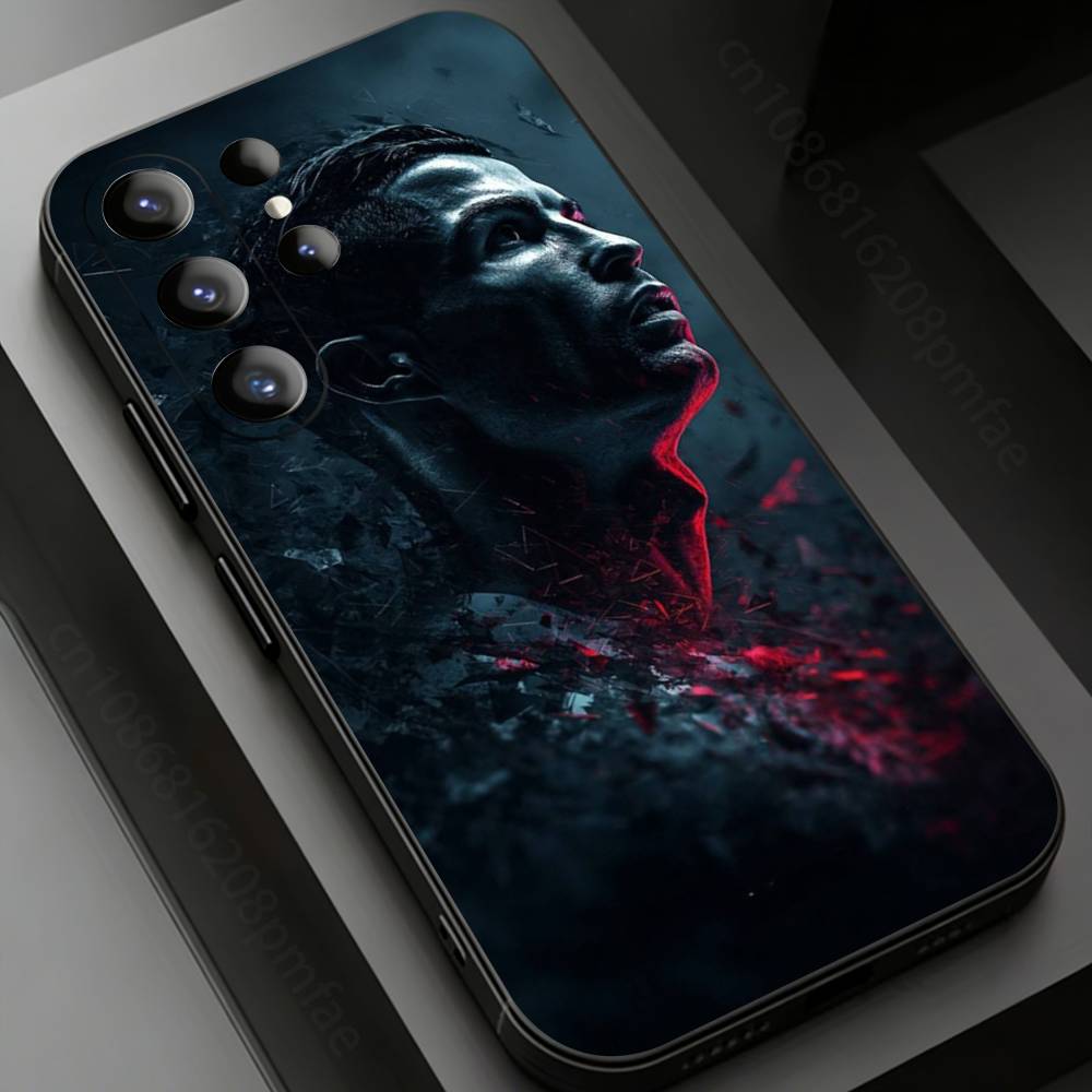 Футбольный чехол C-CR7 R-RonaldoS-S для Samsung Galaxy S24,25,26,23 22,21,S20 Plus Ultra FE с мягким чехлом