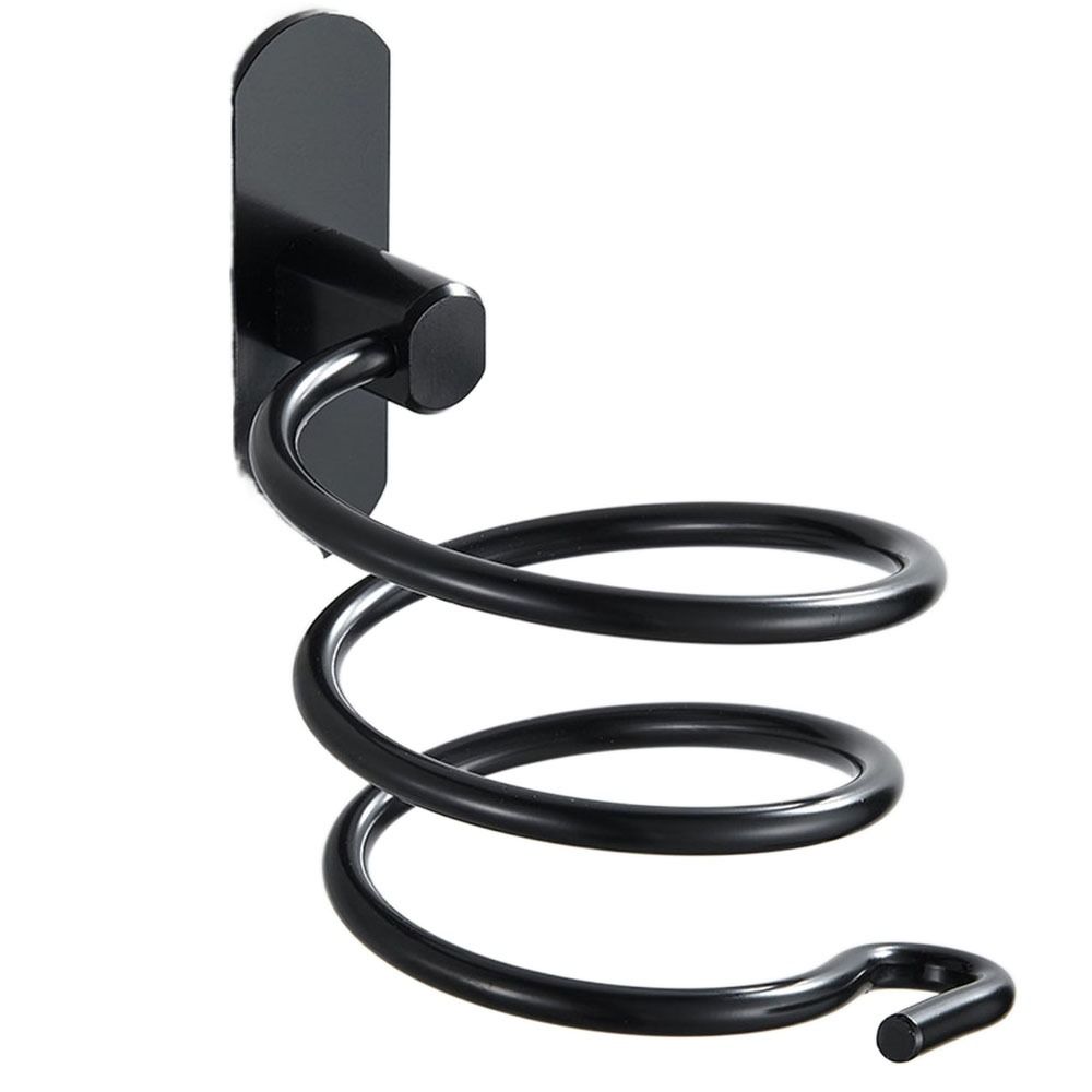 Ванная комната и туалет Дырокол Бесплатная полка для хранения Держатель для фена Стойка для фена Органайзер Инструмент