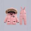 Velvet Winter Set: Thickened Down Overalls for Infants & Toddlers, 1-5 Years - 2-Piece Outfit