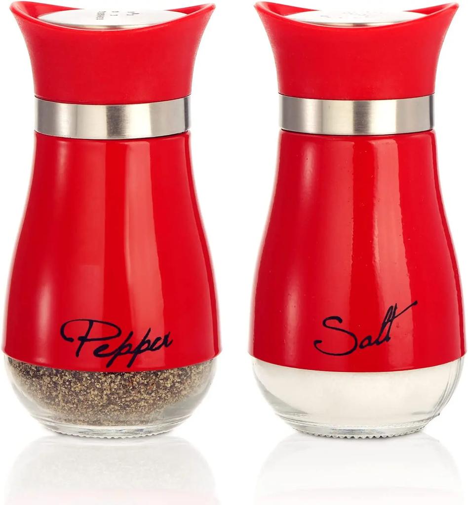 Набор из солонки и перечницы из нержавеющей стали со стеклянной бутылкой, дозатором для специй, кухонные принадлежности для стола, автофургона, кемпинга, барбекю
