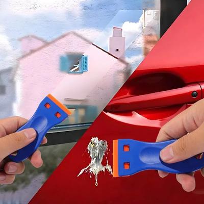 3 Набора Многофункциональный Автомобильный Стеклоочиститель-Скребок с Пластиковыми Лезвиями Очищающий Скребок для Удаления Напольных Этикеток Наклеек