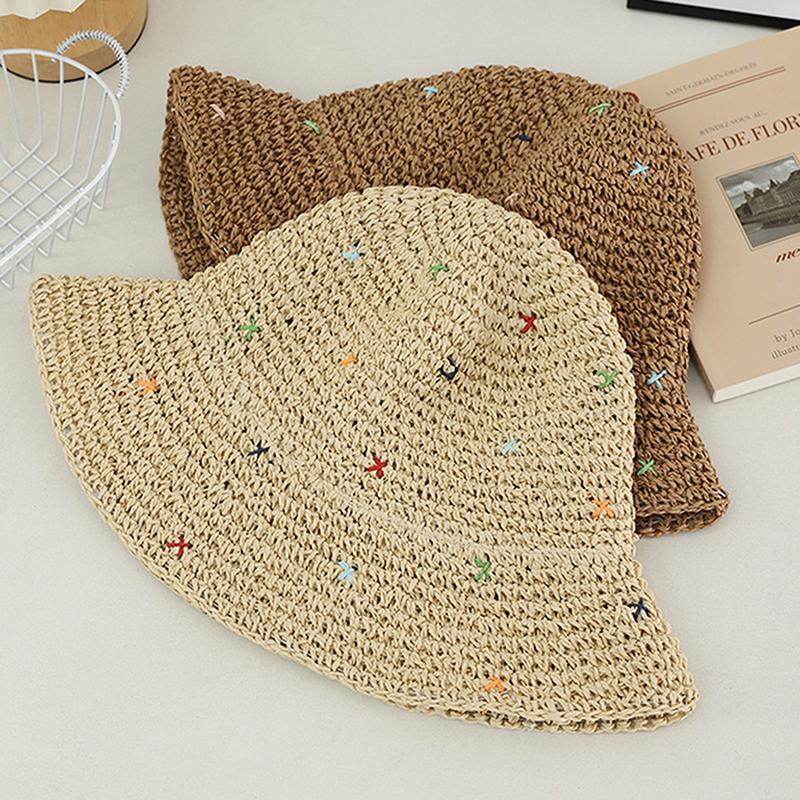 Соломенная шляпа рыбака с волнистым краем и большим карнизом в стиле Insta, женская летняя плетеная шляпа из соломы Love, праздничный пляжный дышащий солнцезащитный козырек