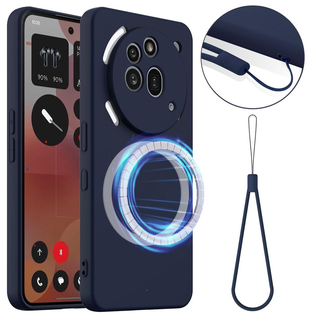 Ни за что Телефон (3a) Прозрачный чехол, совместимый с MagSafe, противоударный чехол для телефона из жидкого силикона