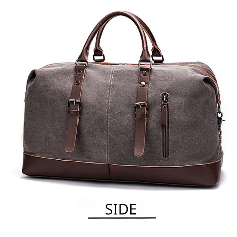 Простая мужская парусиновая дорожная сумка из искусственной кожи для занятий спортом на открытом воздухе, тренажерный зал, фитнес-сумка, большая вместительная сумка с несколькими карманами, сумка для выходных, спортивная сумка