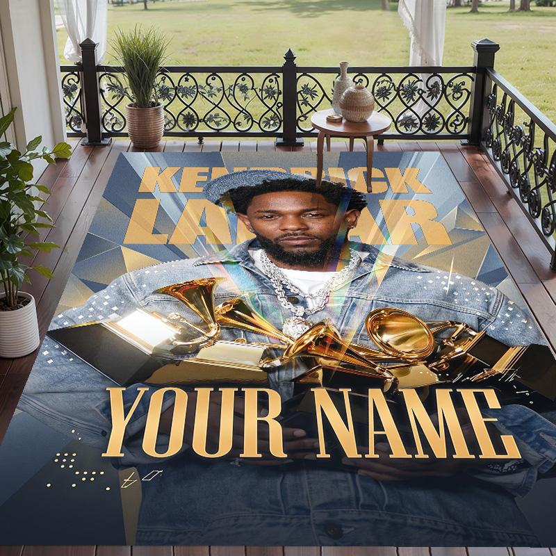 Custom Text Kendrick Lamar Pattern Floor Rug Soft Indoor Carpet Mat Living Room Bedroom