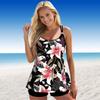 Women's Swimwear Tankini 2 Piece Swimsuit Full-blown Flowers Print Vacation Bathing Suits