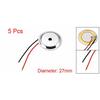 uxcell Piezo Disc Brass 27mm Piezo Pickup Plate Diameter Piezo Sensor Compatible with CBG Guitars, Pack of 5