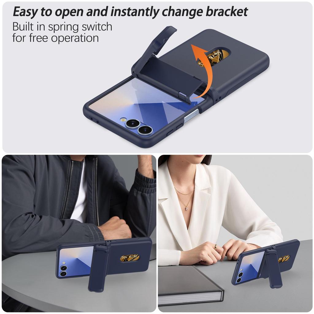 Защитный чехол для Samsung Z Flip 7 со слотом для карт и кронштейном для шарнира, Складная конструкция, Защита от падений