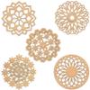 Sikten Nordic Goods Lithuanian Wooden Set of 5 Each 10cm X 10cm Coasters, (No. 35, 43, 45, 114, 119) Coaster Approx.