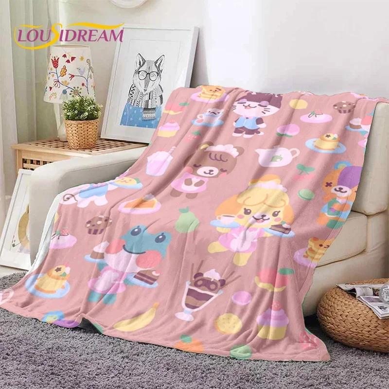 Cute Crossing New Horizons Cartoon Soft Flannel Blanket for Bed Bedroom Sofa Picnic,Throw Blanket for Cover Outdoor Leisure Gift