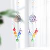 Unique Colorful Crystal Wind Chime Pendant DIY Crafts Hanging Sun Catchers Chandelier Handmade Rainbow Catcher Outdoor Decor