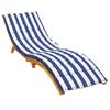 VidaXL Chaise Longue Cushion Blue-white Stripes Oxford Fabric 361399