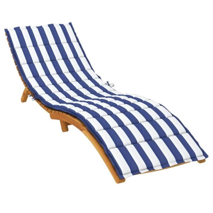 VidaXL Chaise Longue Cushion Blue-white Stripes Oxford Fabric 361399